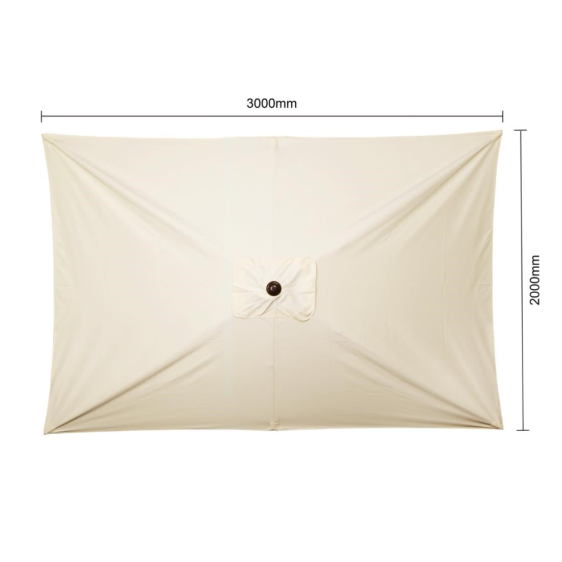 Parasol rectangulaire Bolero Seville 2x3m crème — FU505