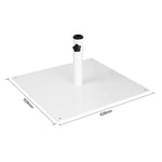Pied de parasol plat en métal Bolero blanc 18kg — FU510