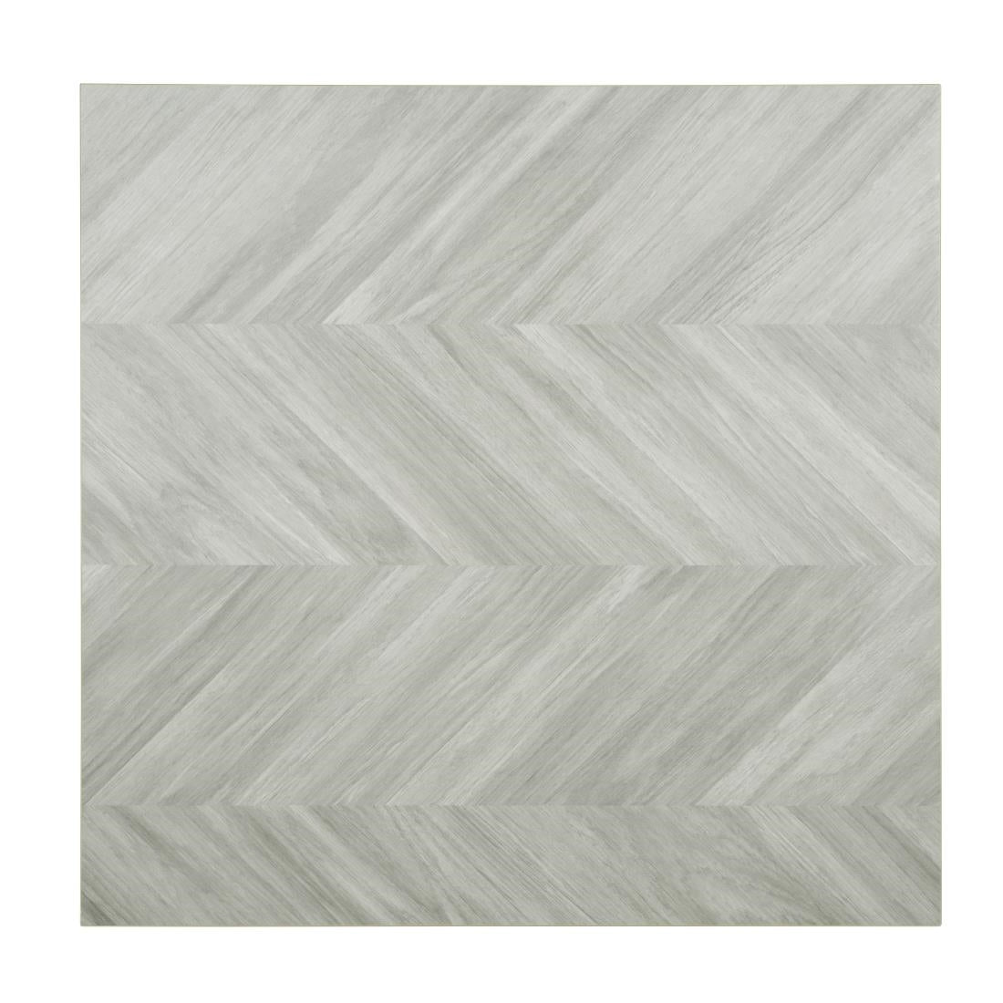 Plateau de table carré pré-percé Bolero Chevron 700mm — FU512