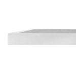 Plateau de table extérieur carré en verre trempé Bolero effet pierre gris clair bord blanc 700 mm — FU514