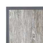 Plateau de table extérieur carré en verre trempé Bolero effet grain de bois bord gris 700 mm — FU515