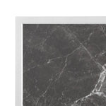 Plateau de table extérieur carré en verre trempé Bolero effet granit foncé bord blanc 700 mm — FU516