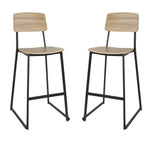 Tabourets hauts d'intérieur en bois Bolero Beaufort (lot de 2) — FU525