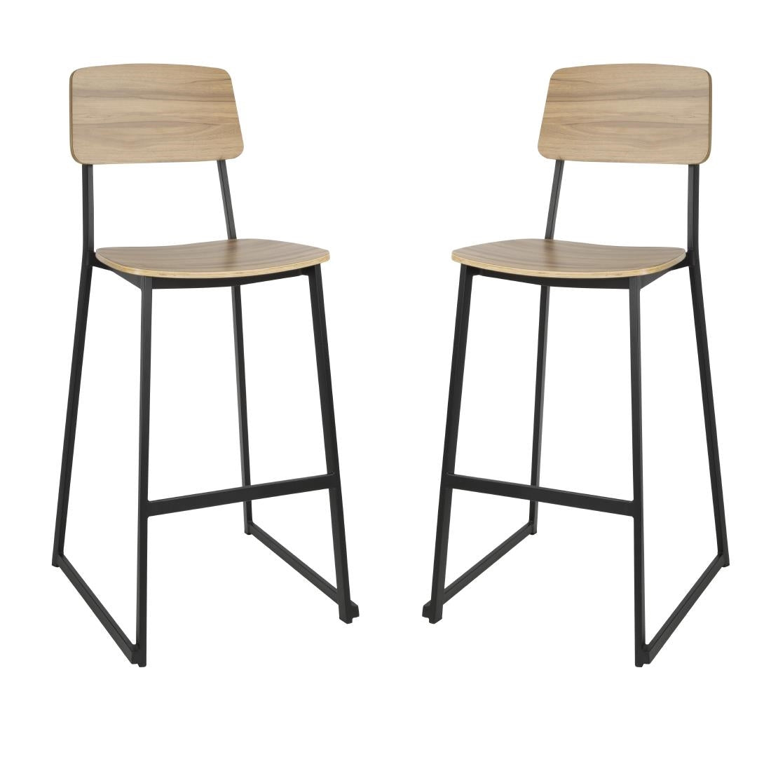 Tabourets hauts d'intérieur en bois Bolero Beaufort (lot de 2) — FU525