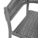 Fauteuils en corde grise tressée Bolero Florence (lot de 2) — FU533