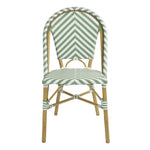 Chaises style parisien en polyrotin PE Bolero vert clair (lot de 2) — FU535