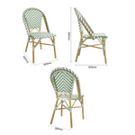 Chaises style parisien en polyrotin PE Bolero vert clair (lot de 2) — FU535