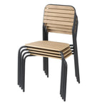 Chaises d'extérieur effet bois Bolero Santorini (lot de 4) — FU537