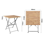 Table de terrasse carrée Bolero Perth effet bois — FU538