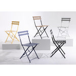 Chaises de terrasse pliantes en acier Bolero Perth jaunes (lot de 2) — HZ365