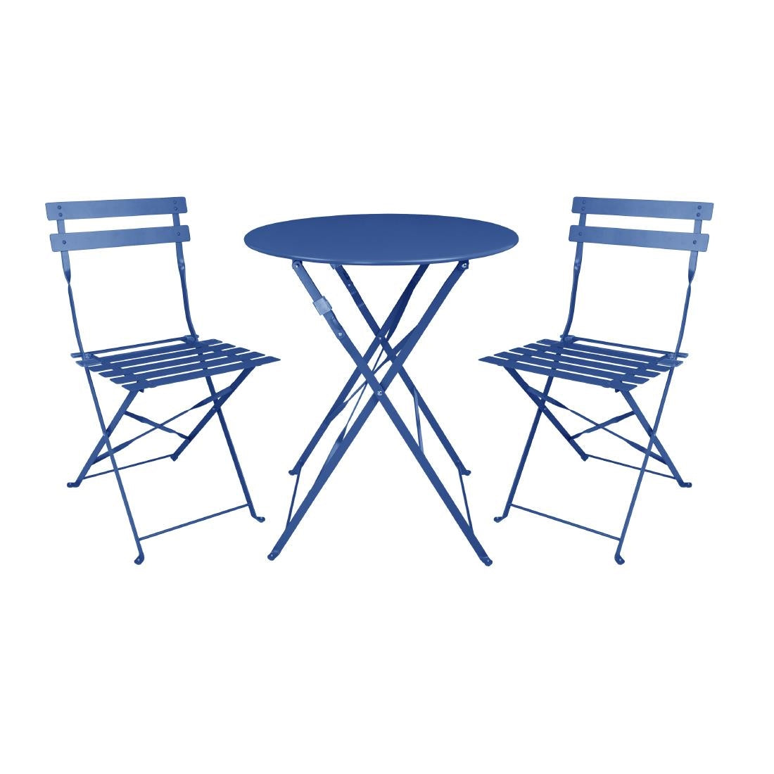 Chaises de terrasse pliantes Bolero Perth bleu marine foncé (lot de 2) — FU541