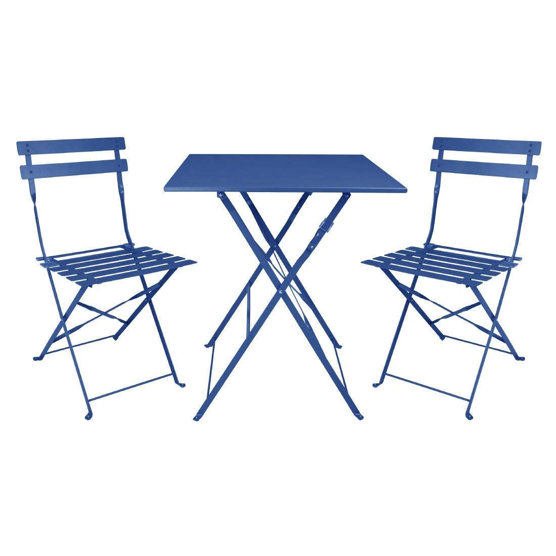 Chaises de terrasse pliantes Bolero Perth bleu marine foncé (lot de 2) — FU541