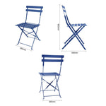 Chaises de terrasse pliantes Bolero Perth bleu marine foncé (lot de 2) — FU541