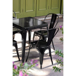 Table carrée en acier noir Bolero Bistro 668mm — GC867