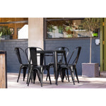 Table carrée en acier noir Bolero Bistro 668mm — GC867