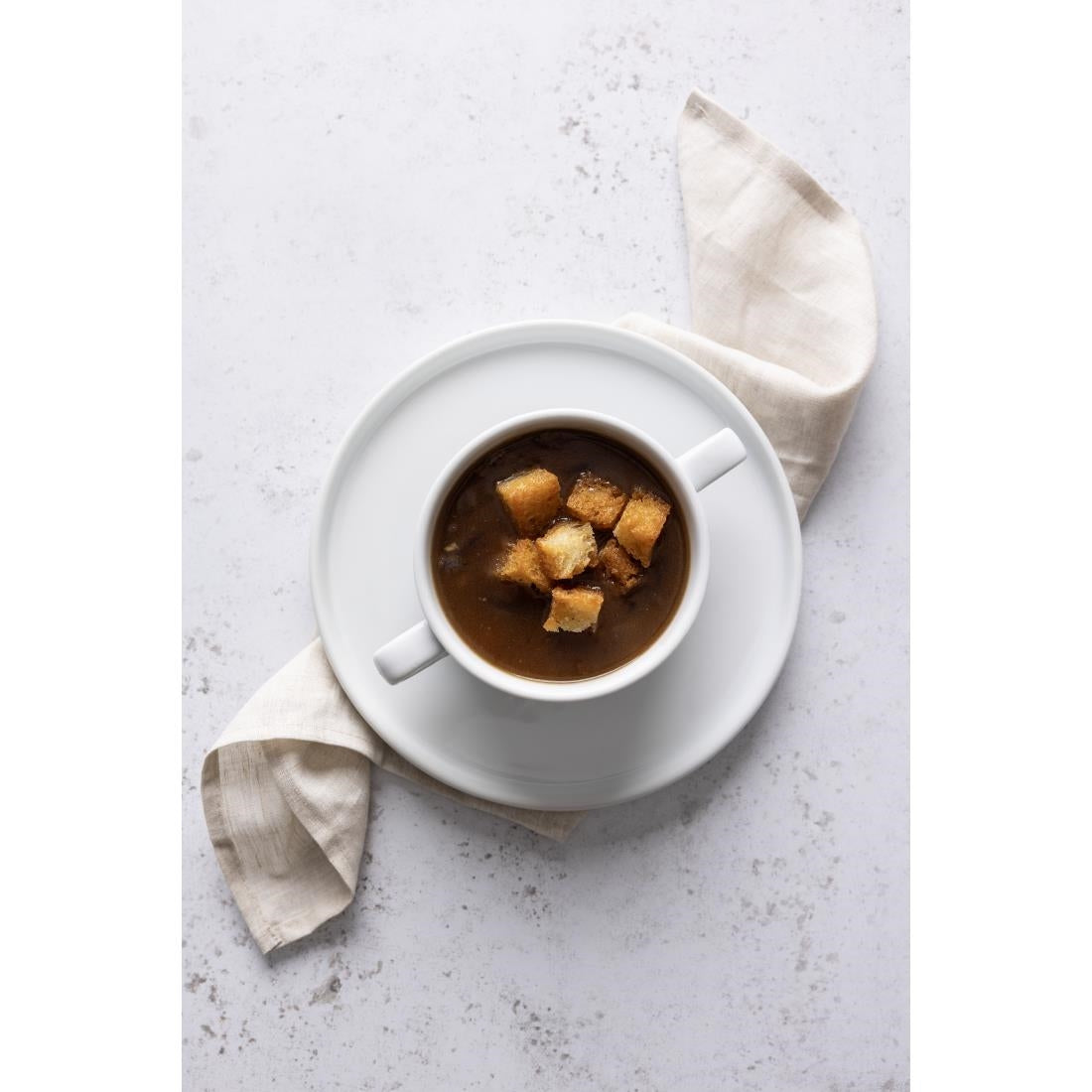 Bols à soupe avec anses Olympia Whiteware 400ml (lot de 6) — C239