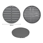 Plateau de table rond en aluminium Bolero gris foncé 580 mm — FX037