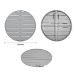 Plateau de table rond en aluminium Bolero gris clair 580 mm — FX038