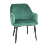 Chaises en velours Bolero Lia vertes (lot de 2) — FX070
