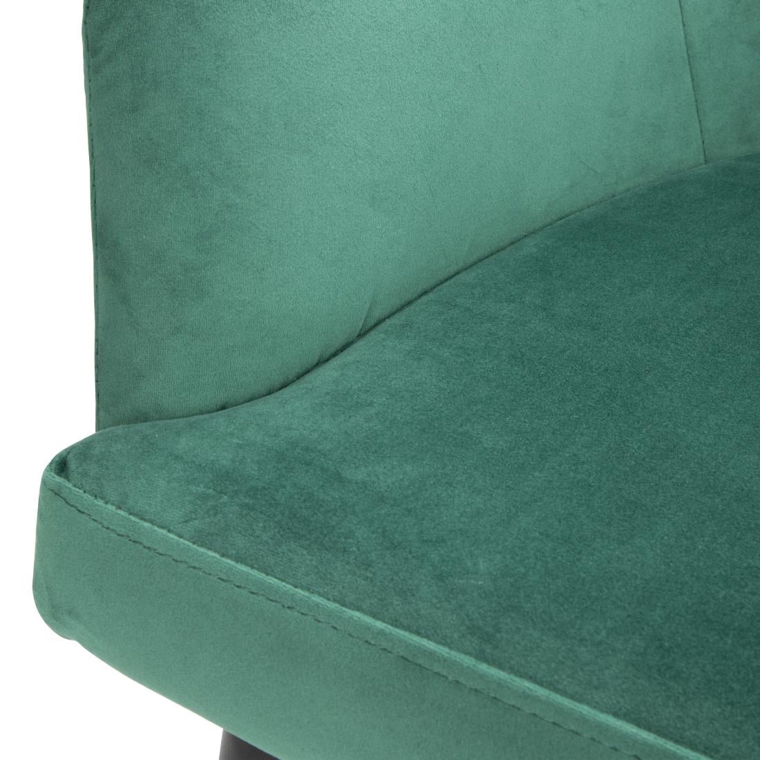 Chaises en velours Bolero Lia vertes (lot de 2) — FX070