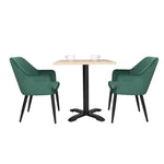 Chaises en velours Bolero Lia vertes (lot de 2) — FX070