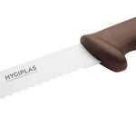 Couteau à génoise dentelé Hygiplas marron 30,5cm — FX118