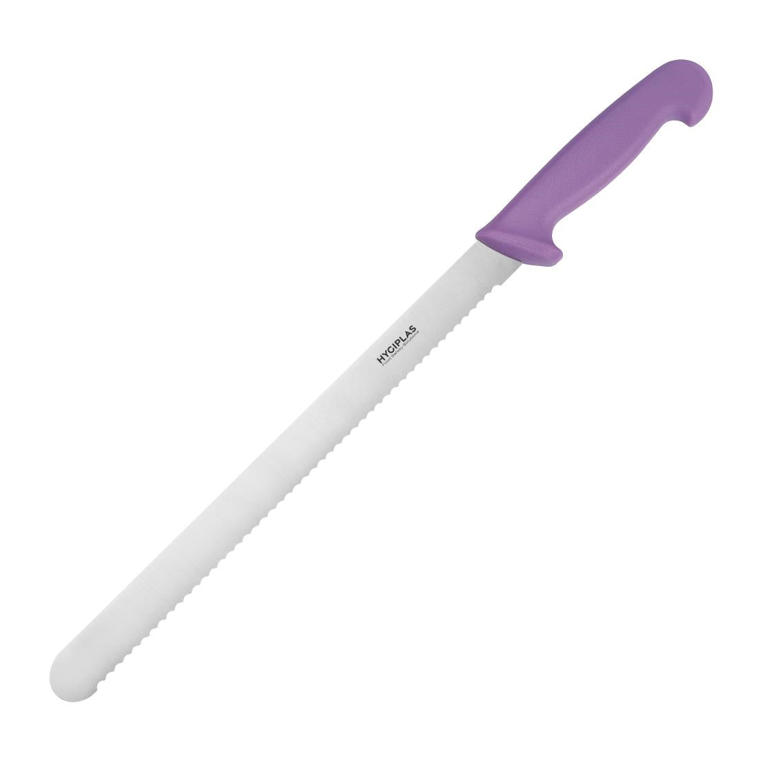 Couteau à génoise dentelé Hygiplas violet 30,5cm — FX119