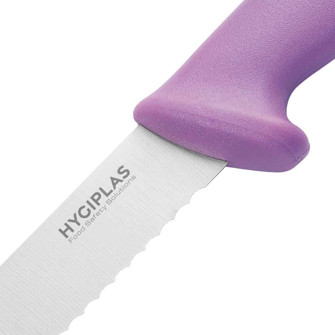 Couteau à génoise dentelé Hygiplas violet 30,5cm — FX119