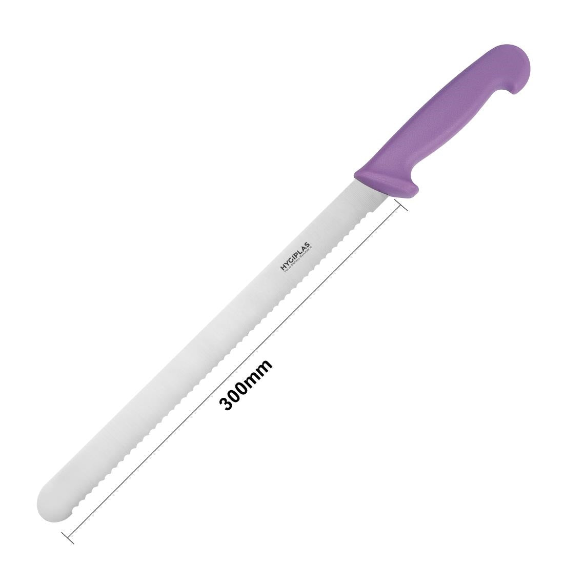 Couteau à génoise dentelé Hygiplas violet 30,5cm — FX119