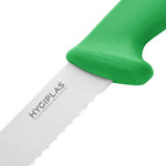 Couteau à génoise dentelé Hygiplas vert 254mm — FX121