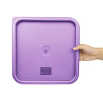 Grand couvercle carré pour boîte alimentaire Hygiplas violet — FX145