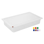 Bacs PP Hygiplas Click GN 1/1 avec couvercles et 7 clips de couleur 100mm 13L (lot de 2) — FZ086