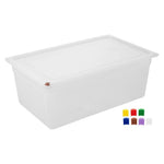 Bacs PP Hygiplas Click GN 1/1 avec couvercles et 7 clips de couleur 200mm 25,6L (lot de 2) — FZ088