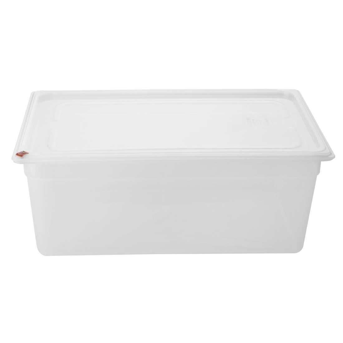 Bacs PP Hygiplas Click GN 1/1 avec couvercles et 7 clips de couleur 200mm 25,6L (lot de 2) — FZ088