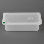 Bacs PP Hygiplas Click GN 1/3 avec couvercles et 7 clips de couleur 100mm 3,6L (lot de 4) — FZ092