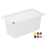 Bacs PP Hygiplas Click GN 1/3 avec couvercles et 7 clips de couleur 150mm 5,3L (lot de 4) — FZ093