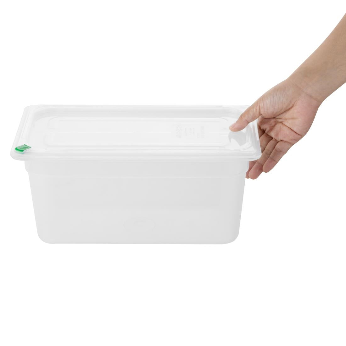 Bacs PP Hygiplas Click GN 1/3 avec couvercles et 7 clips de couleur 150mm 5,3L (lot de 4) — FZ093