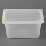 Bacs PP Hygiplas Click GN 1/4 avec couvercles et 7 clips de couleur 150mm 3,7L (lot de 4) — FZ096
