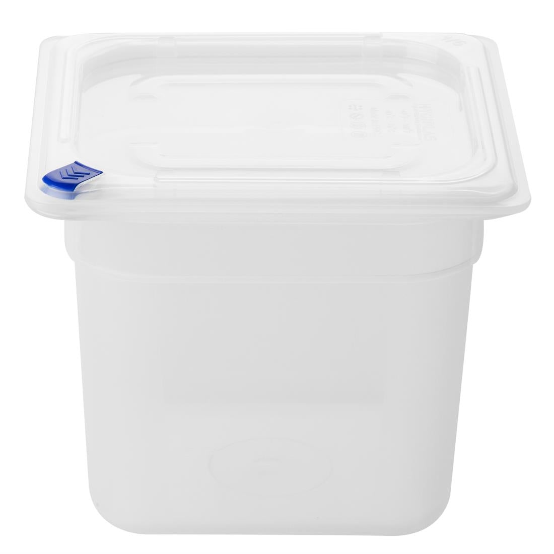 Bacs PP Hygiplas Click GN 1/6 avec couvercles et 7 clips de couleur 150mm 2,2L (lot de 4) — FZ098