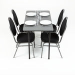 Table rectangulaire pliante grise en ABS Bolero 1220mm — GC594