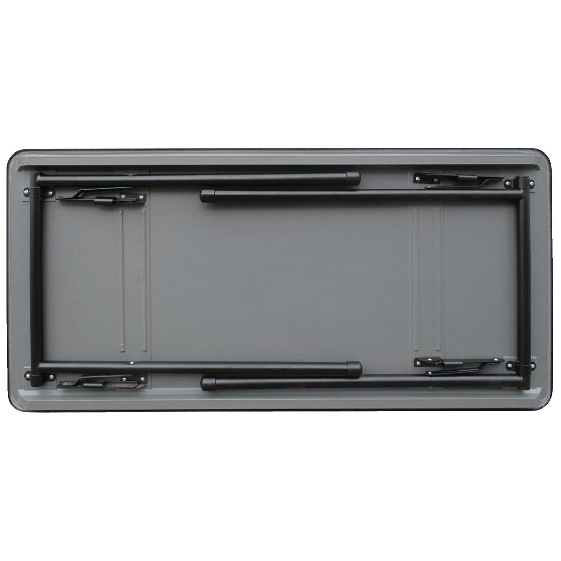 Table rectangulaire pliante grise en ABS Bolero 1220mm — GC594