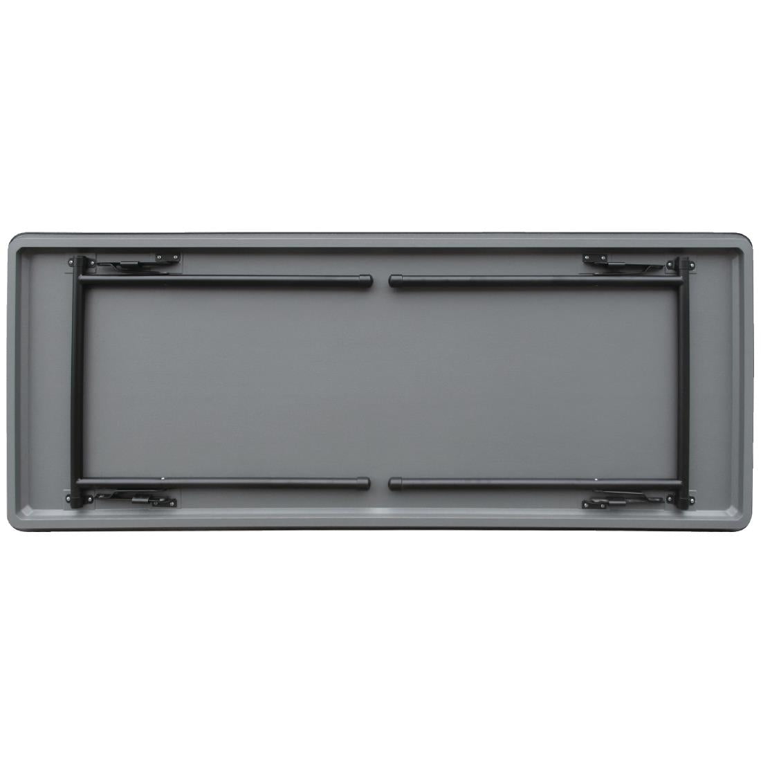 Table rectangulaire pliante grise en ABS Bolero 1520mm — GC595