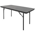 Table rectangulaire pliante grise en ABS Bolero 1520mm — GC595