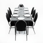 Table rectangulaire pliante grise en ABS Bolero 1830mm — GC596