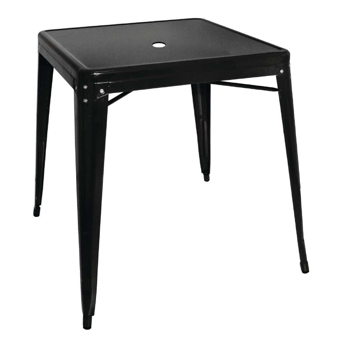 Table carrée en acier noir Bolero Bistro 668mm — GC867