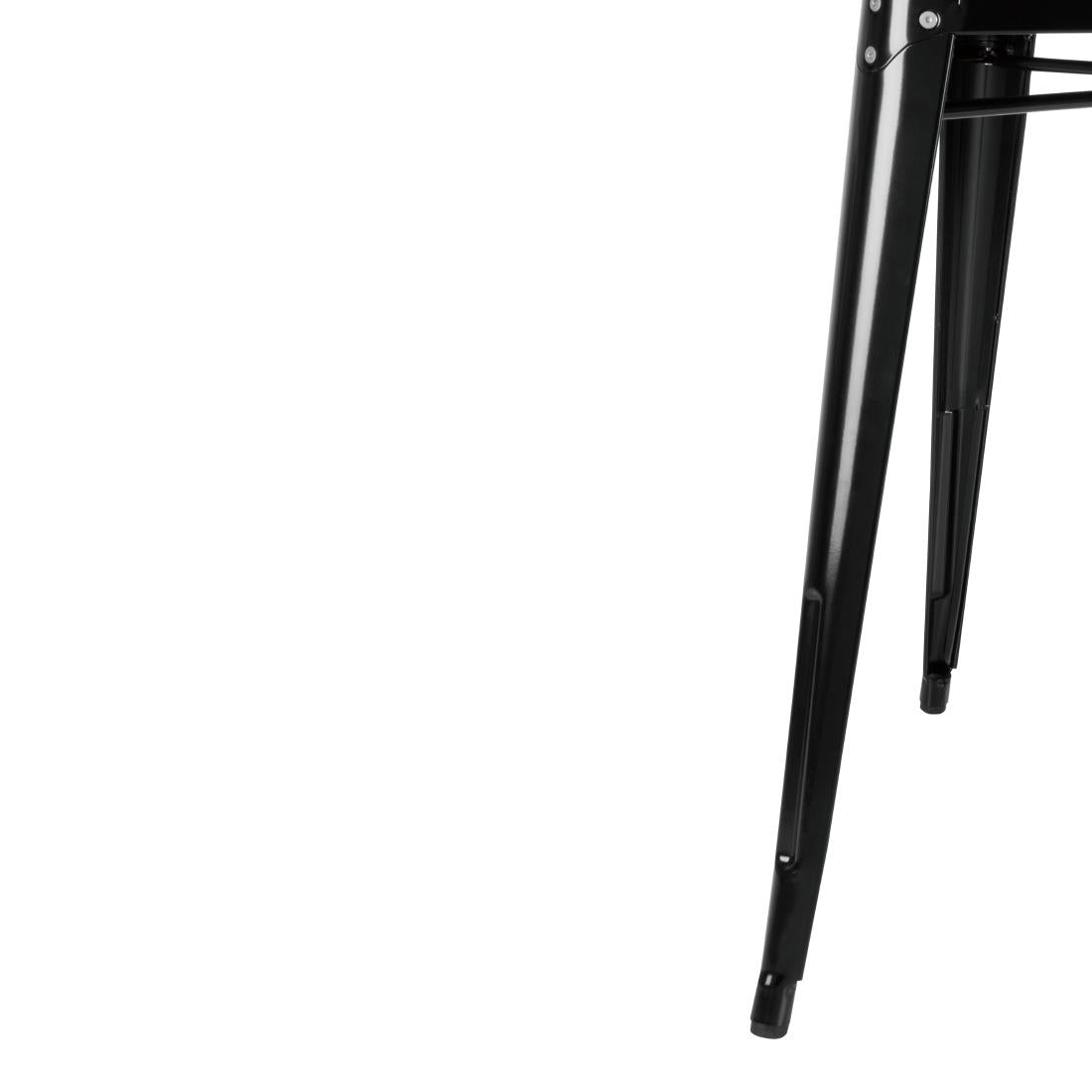 Table carrée en acier noir Bolero Bistro 668mm — GC867
