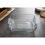 Plat carré en verre Pyrex 210mm — GD029