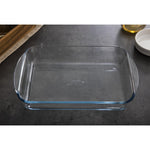 Plat à four rectangulaire en verre Pyrex 350mm — GD030