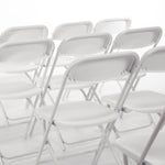 Chaises pliantes Bolero blanches (lot de 10) — GD387