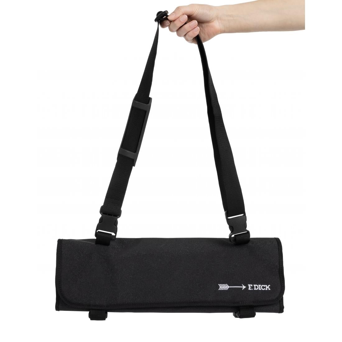 Trousse enroulable en tissu avec sangle Dick noire 11 pièces — GD796